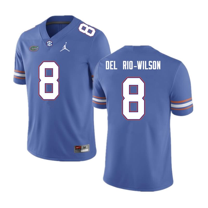 Men's NCAA Florida Gators Carlos Del Rio-Wilson #8 Stitched Authentic Nike Royal College Football Jersey FPU6865KD